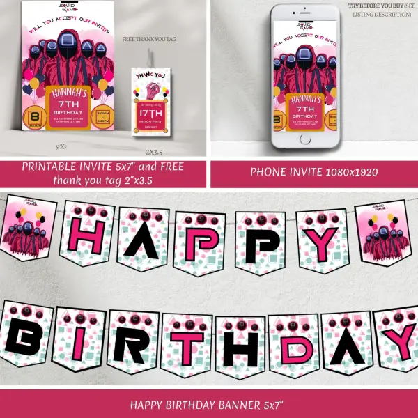 Girl Animated Birthday Video Invitation - Image 12